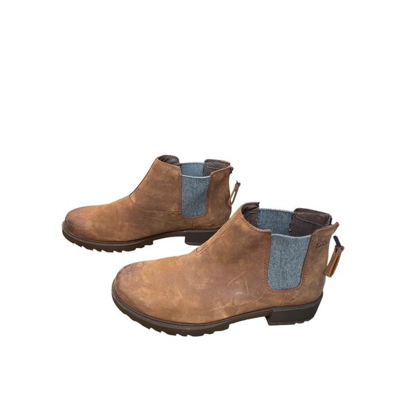 Sorel Womans brown leather ankle waterproof boots Sz 9.5 SKU 9615 - Picture 3 of 16